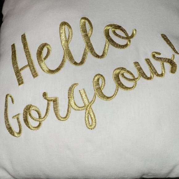 Hello Gorgeous decorative throw pillow - Picture 1 of 1